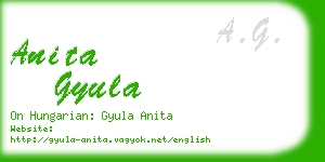 anita gyula business card